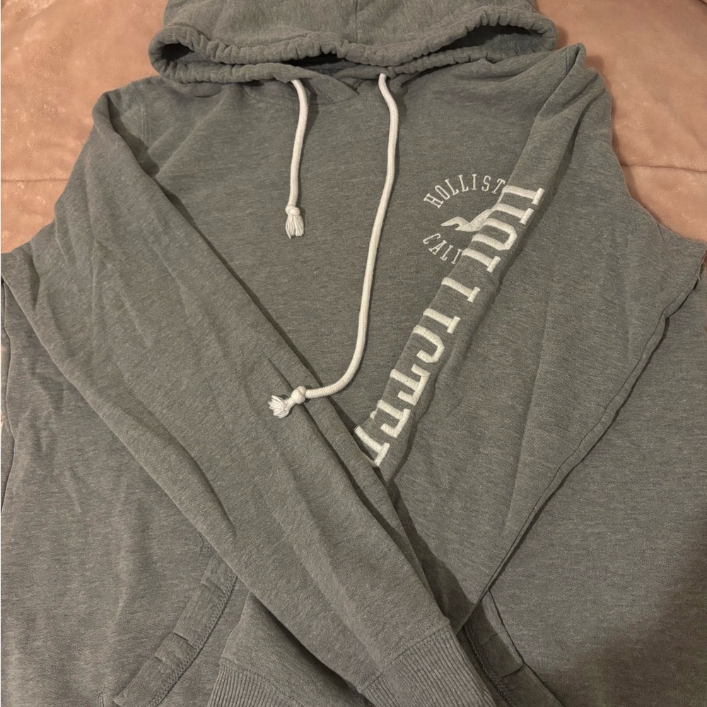 Hollister Women Gray Hoodie Sweater